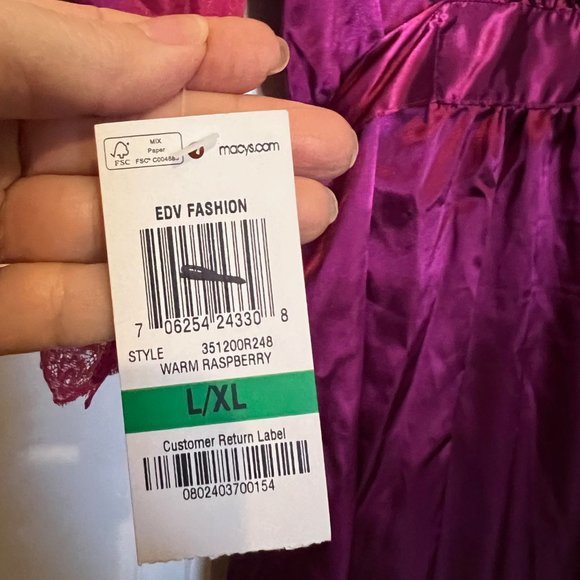 Morgan Taylor Intimates-2 PC. Nightgown LG & Robe XL-Lace/Diamond/Sparkle-NWT - Picture 14 of 16